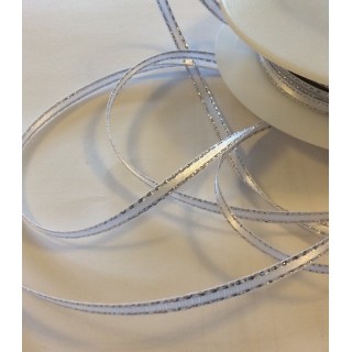3mm Satin Ribbon with Lurex Edge