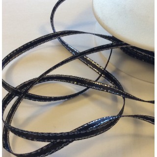 3mm Satin Ribbon with Lurex Edge