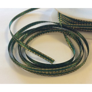 3mm Satin Ribbon with Lurex Edge