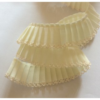 35mm Cotton Lace-edge Pleating