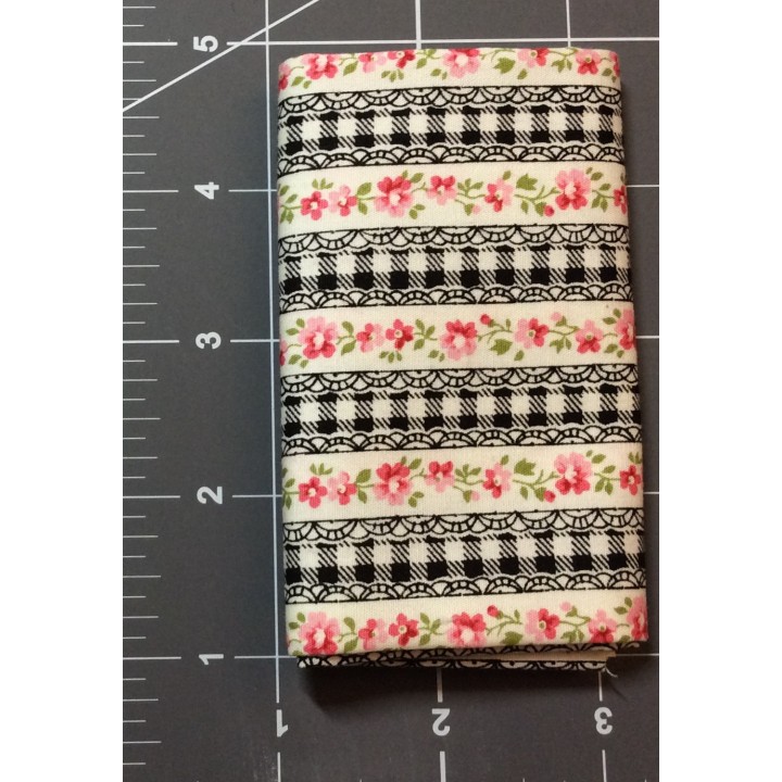 Black Floral Cotton Fabric