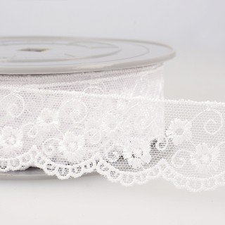 Scallop edge lace tulle
