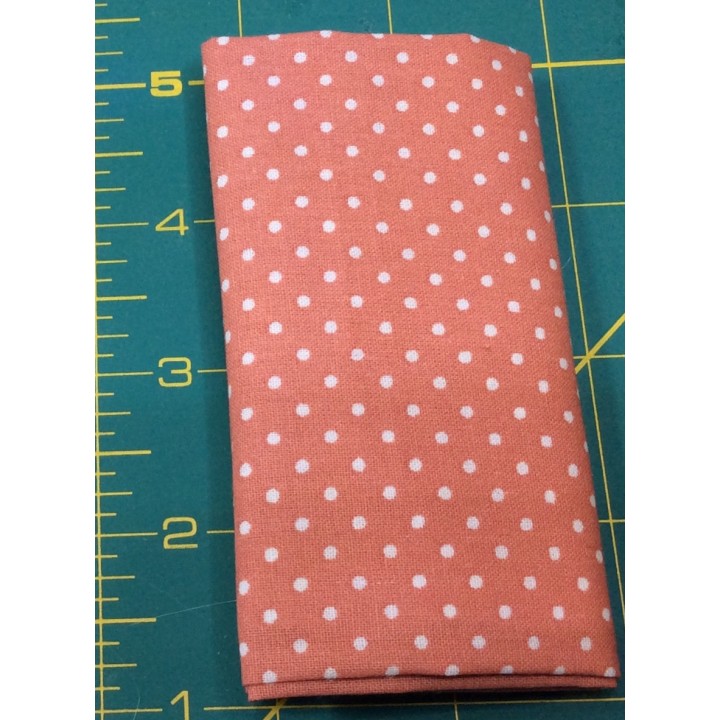 Apricot Polka Dot Cotton Fabric