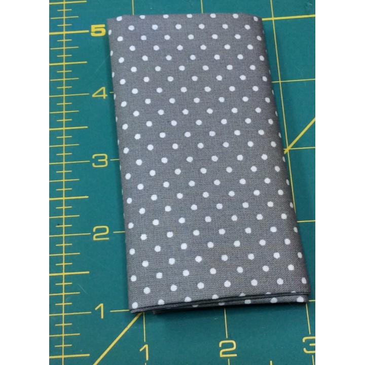 Grey Polka Dot Cotton Fabric