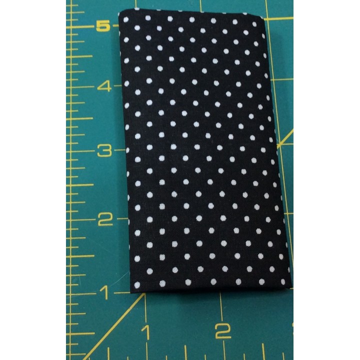 Black Polka Dot Cotton Fabric