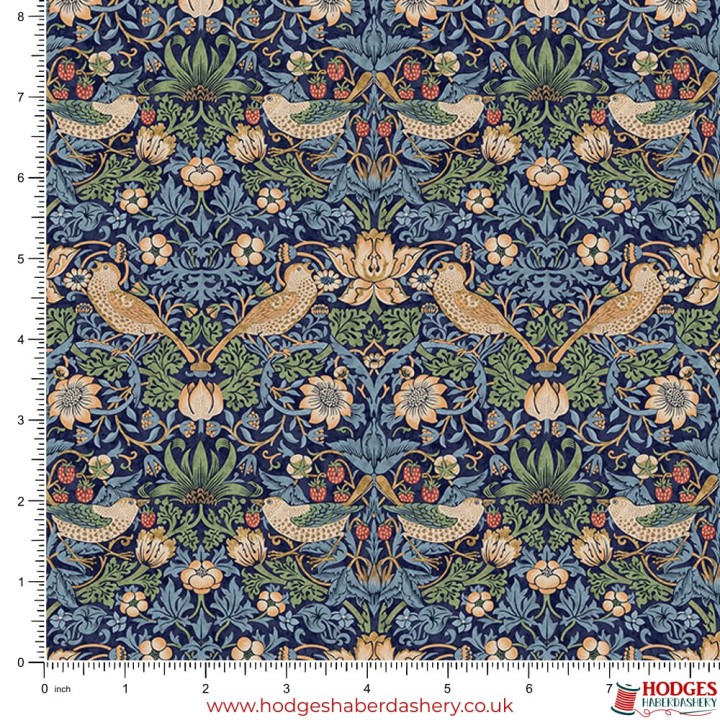 William Morris - Strawberry Thief Navy