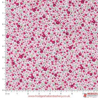 Pink Floral Cotton Fabric