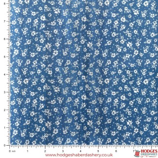 Blue Floral Cotton Fabric