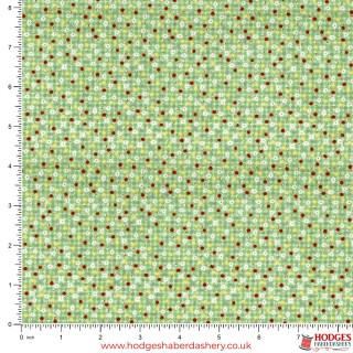 Green Floral Cotton Fabric