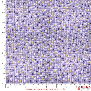 Purple Floral Cotton Fabric