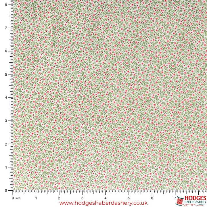 Pink Floral Cotton Fabric