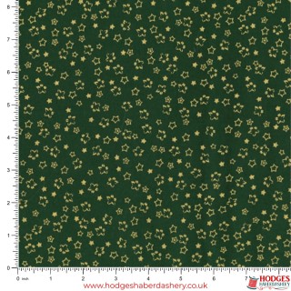Green Festive Christmas Cotton Fabric