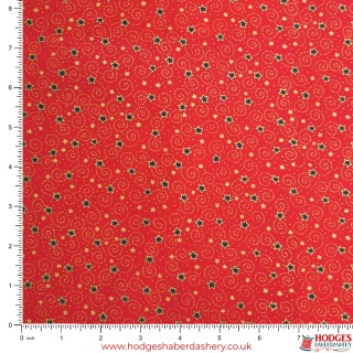 Red Festive Christmas Cotton Fabric