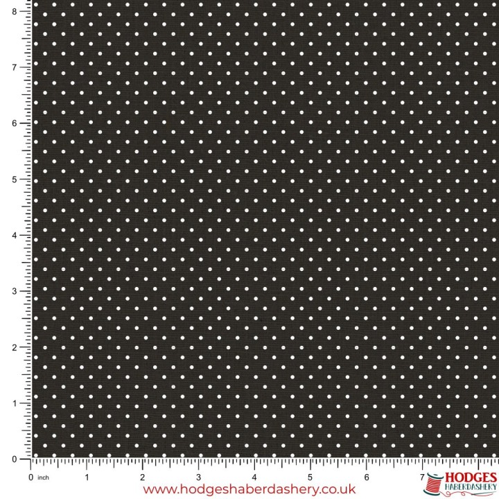 Black Polka Dot Cotton Fabric
