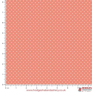 Apricot Polka Dot Cotton Fabric
