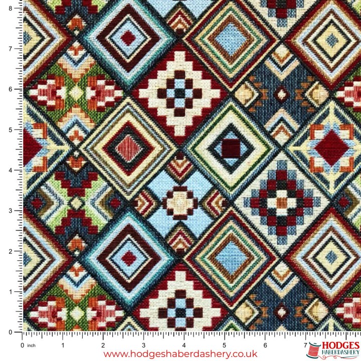 Multi-coloured Tapestry Fabric