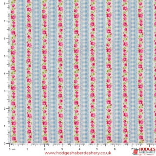 Blue Floral Cotton Fabric