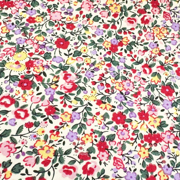 Pink Floral Cotton Fabric