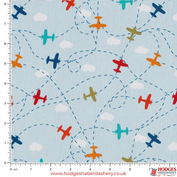 Airplane Cotton Fabric