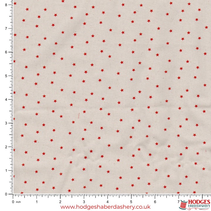 Red Festive Christmas Cotton Fabric