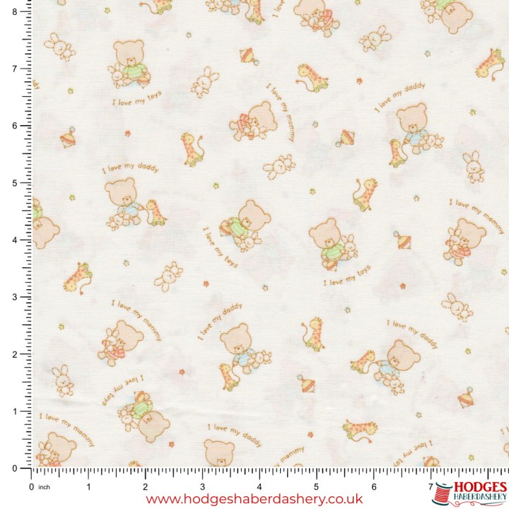 Teddy Bear Cotton Fabric