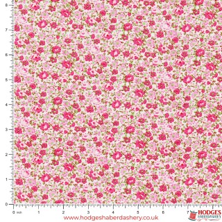 Pink Floral Cotton Fabric