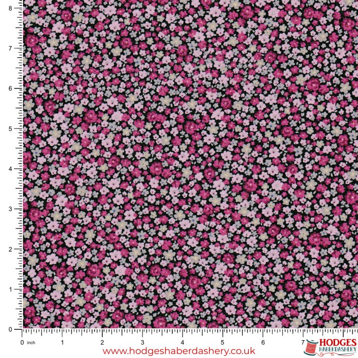 Pink Floral Cotton Fabric