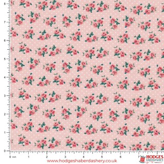 Pink Floral Cotton Fabric