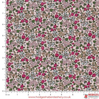 Pink Floral Cotton Fabric