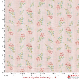 Pink Floral Cotton Fabric