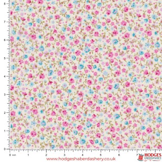 Pink Floral Cotton Fabric