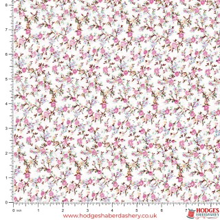 Pink Floral Cotton Fabric