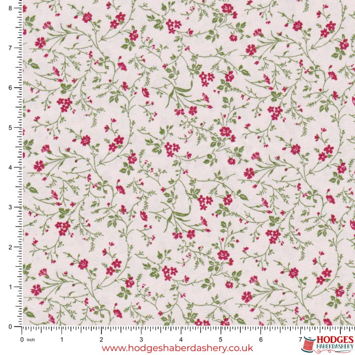 Pink Floral Cotton Fabric