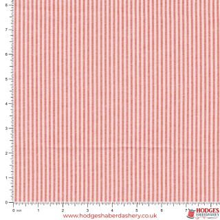 Orange Striped Cotton Fabric