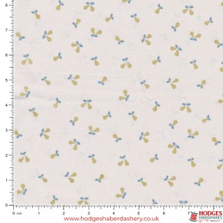 Cream Floral Cotton Fabric