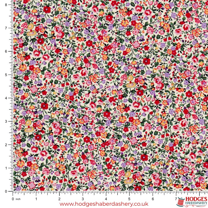 Pink Floral Cotton Fabric
