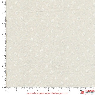 Cream Floral Cotton Fabric