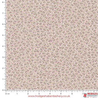 Brown Floral Cotton Fabric
