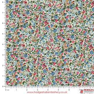 Blue Floral Cotton Fabric