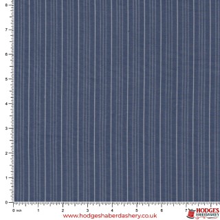 Blue Striped Cotton Fabric