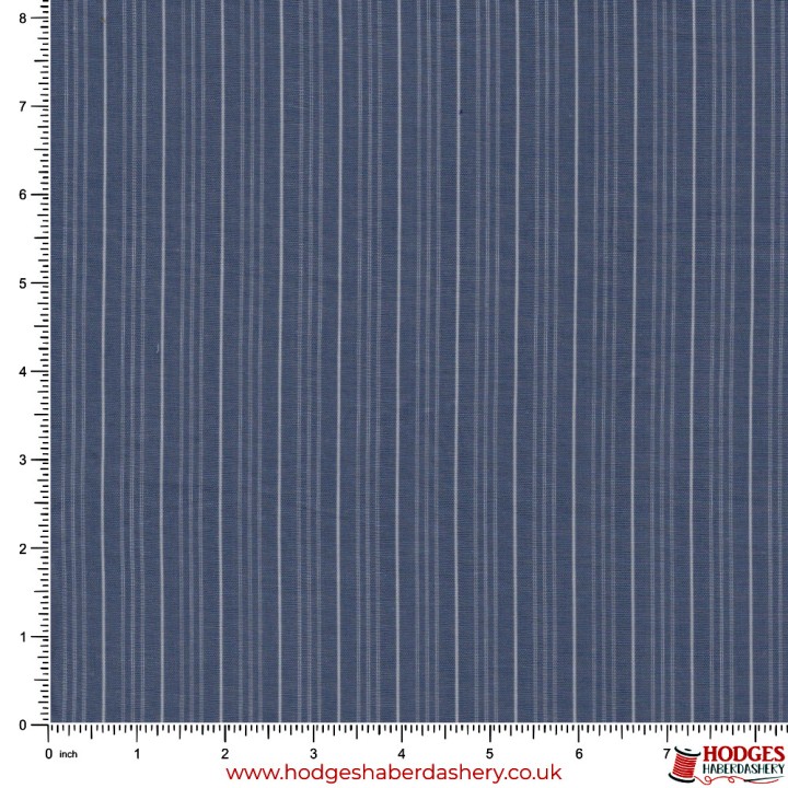 Blue Striped Cotton Fabric