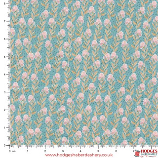 Pink Floral Cotton Fabric